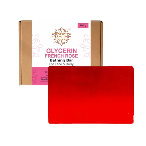 Pratha Glycerin Bathing Bar | French Rose (Pack of 2) 