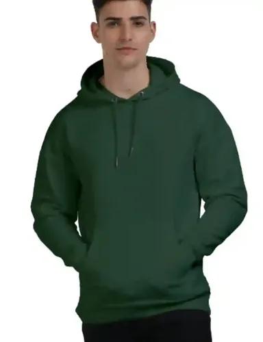 Everyday Essentials - Unisex Oversized Plain hooded sweatshirt hoodie - Bottle Green
