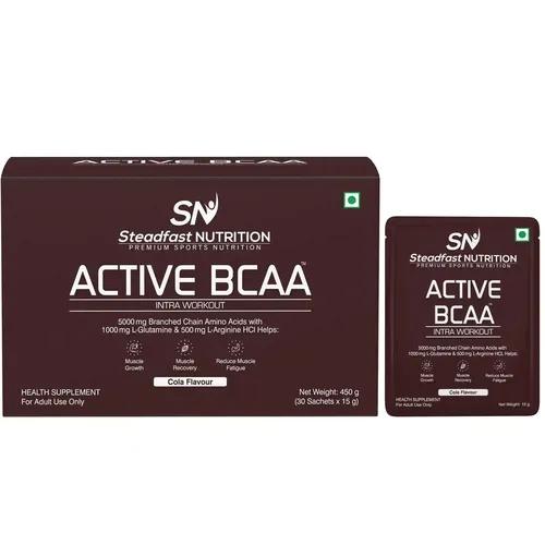 STEADFAST NUTRITION Active BCAA | Pre Workout BCAA Supplement in 2:1:1 Ratio | Muscle Recovery & Endurance, Intra workout | BCAA with L-Glutamine & L-Arginine