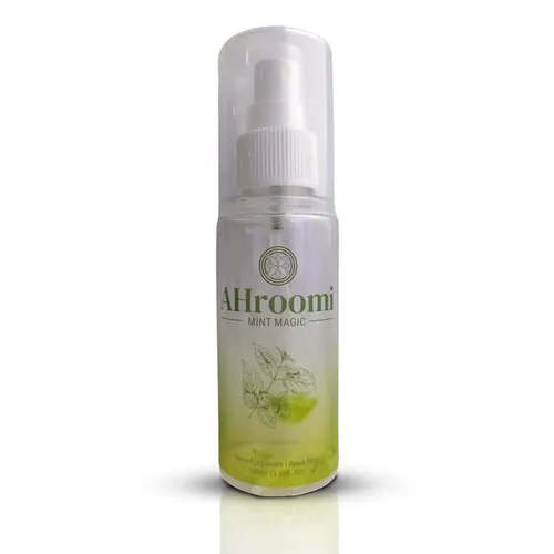 Ahroomi Mint Magic 100 ml Air Freshener | Mint & Cinnamon Essential Oils | Long-Lasting | Safe for Home, Car, Kids & Pets | Refreshing Room Mist