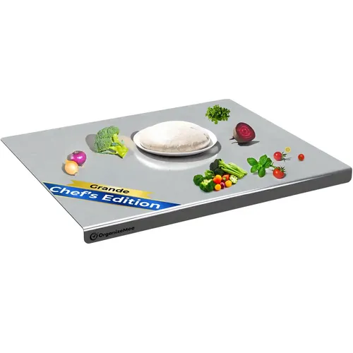 ORGANIZEMEE Stainless Steel Worktop Platform (42 Cm X 32 Cm) Kitchen Cutting Board Board For Vegetables Fruits Healthy Safe Durable, Countertop (Platform Medium)