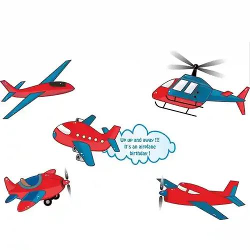 Untumble Aeroplane Theme Poster - Pack Of 5