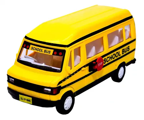 Pull Back School Bus - Yellow