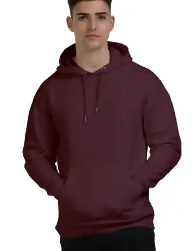 Everyday Essentials - Unisex Oversized Plain hooded sweatshirt hoodie - Maroon