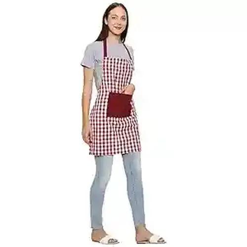 YOUTH ROBE - Premium Brand Cotton Apron with Front Center Pocket And Adjustable Closer (Pack Of 1) Design 1