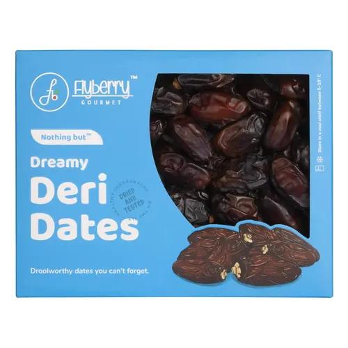 Flyberry Gourmet Deri Dates (Khajoor/Khajur)| 100% Natural | Rich in Calcium, Iron and Potassium | Instant Energy