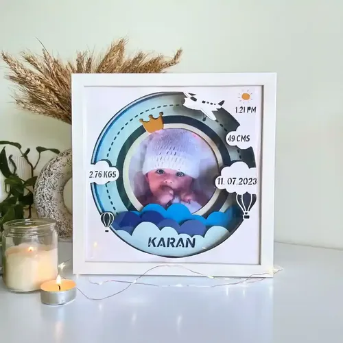 Cloud Sailor Personalised Handcrafted 3D Shadow Frame