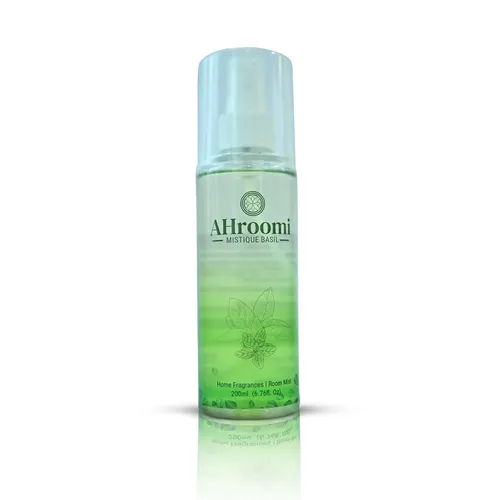 Ahroomi Mystique Basil I Essential Oil Based Room Air Freshener - 200ml | Eliminated bad odor I Long Lasting Fragrance for Home, Office Cabin's, Wardrobes,Drawers, Travel Bag & Bathroom