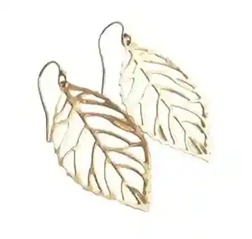 Leaf Shaped Gold Plated Earring