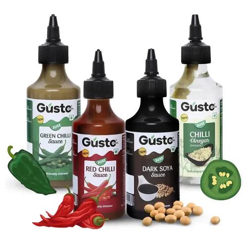 Gusto Foods Chinese Sauces Combo Asian Sauces Combo | Ideal for Fried Rice, Noodles, Paneer & Vegetables