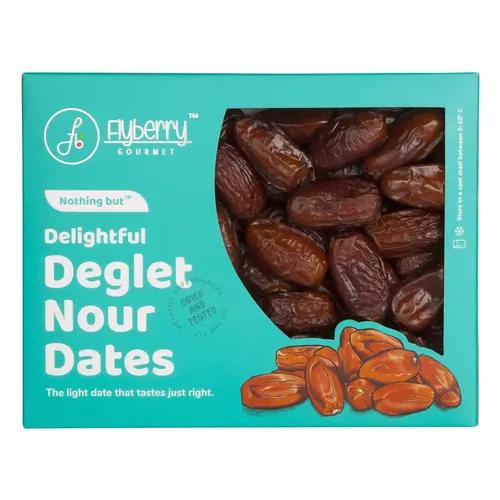 Flyberry Gourmet Deglet Nour Dates (Khajoor/Khajur)| 100% Natural | Rich in Calcium, Iron and Potassium | Instant Energy