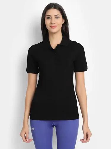 Organic Bamboo Fabric Polo T-Shirt Black