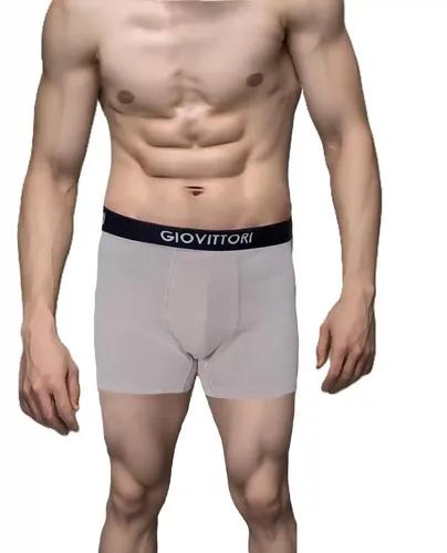 GIOVITTORI Men's Cotton Underwear Trunks, Elastic Waistband