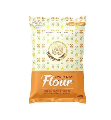 The Very Grain Everyday Flour No Wheat Low GI Contains Barley, Jowar, Ragi, Bajra Millets & Green Lentils Makes Fluffy Chapatis Boost Digestion | Diabetic Friendly Multigrain Atta | 400 Grams