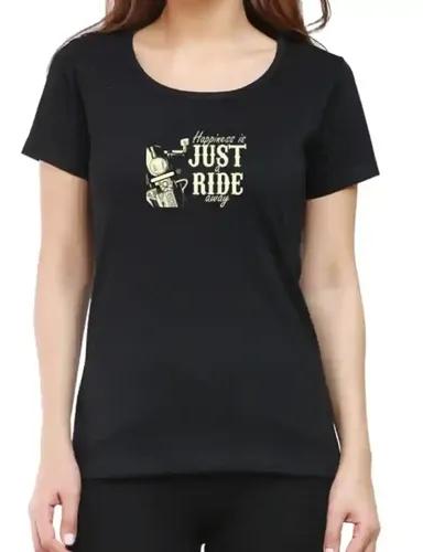 HAPPINESS JUST A RIDE AWAY - WOMEN'S TSHIRT