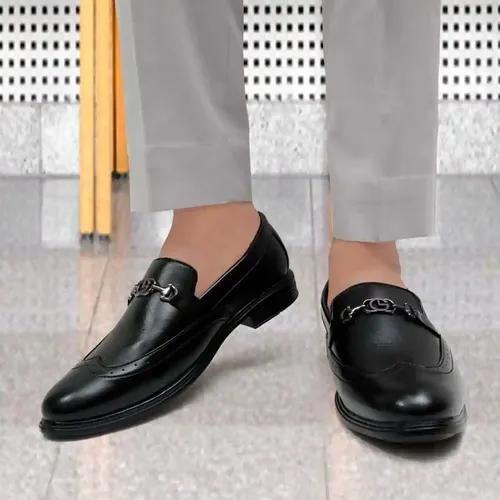 WUGO::Latest Trendy Men Formal Shoes|Black Moccasin Shoes|Office Shoes For Men's & Boys-MOCCASIN09-BLK