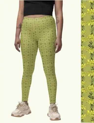 Marigold love - Printed Athleisure leggings for women with side pocket attached
