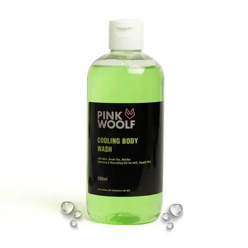 PINK WOOLF Cooling Body Wash Gel, Green Tea And Mint For Hydrating & Nourishing Gel For Soft Skin, Paraben & Sulphate Free - 300ml (Pack Of 1)