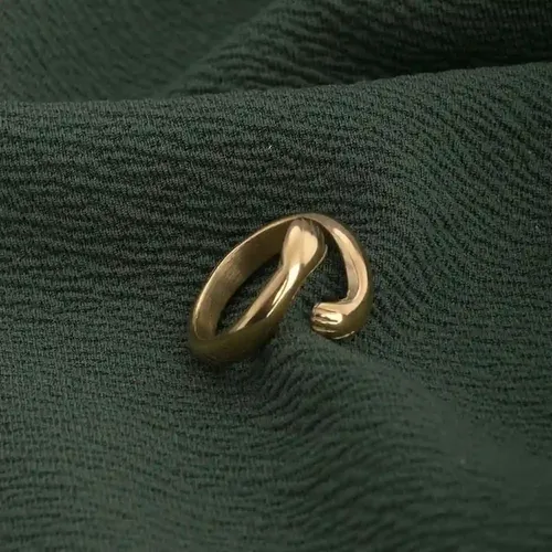 Palmonas 18K  Gold Plated Love Hug Ring For Womens Waterproof & Anti-Tarnish
