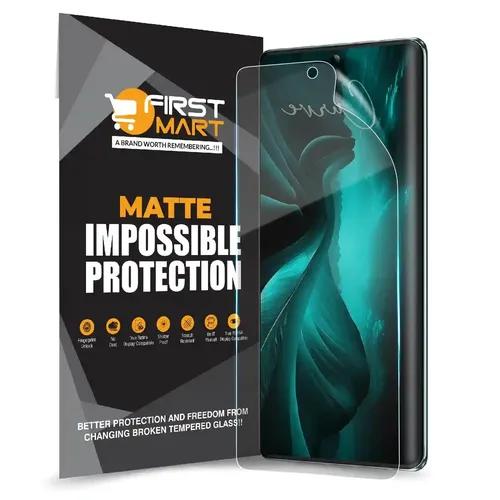 FIRST MART Screen Protector for LAVA Blaze Curve 5G - Nanofiber Unbreakable Membrane Case Friendly Full Edge to Edge Screen Coverage & Installation Kit (Matte)