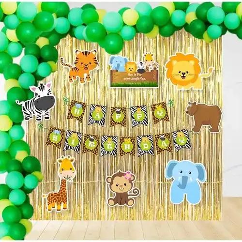 Untumble Jungle Foil Curtain Kit - Pack Of 109 Pcs