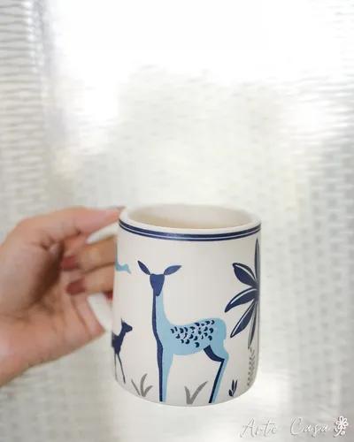 Deer Design Ceramic Mugs - Set of 1