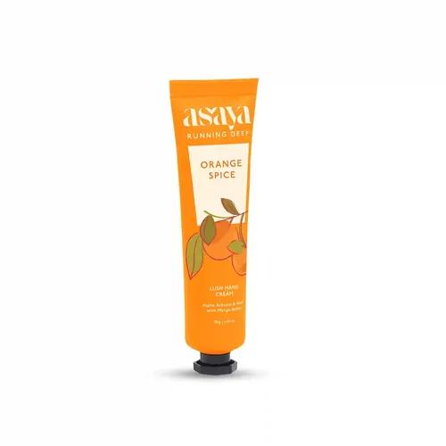 Asaya Orange Spice Hand Cream for Women & Men | Softens Dry, Rough Hands | Reduces Pigmentation | Alpha Arbutin, Mango Butter & Vit E | All Skin Types | Phthalate & Sulphate free | 30g