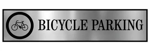 Gugan's Parking Signs with Self Adhesive Signboard Signage for Office, Hospitals, Colleges, Supermarket | Laser Engraved Acrylic Sheet - Bicycle Parking