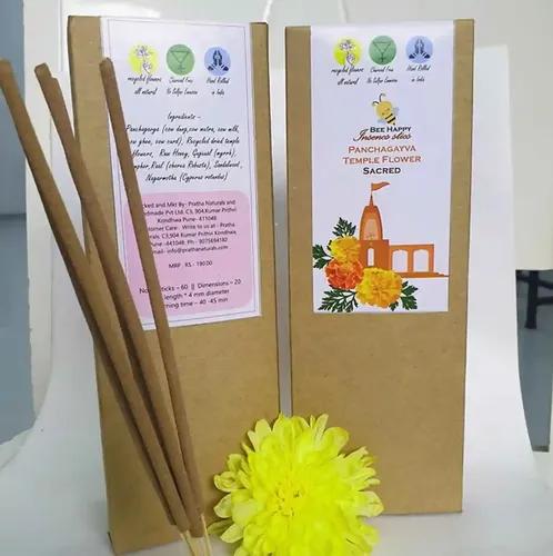 Bee Happy Incense stick Panchgavya Temple flower – Sacred ( 60 sticks )