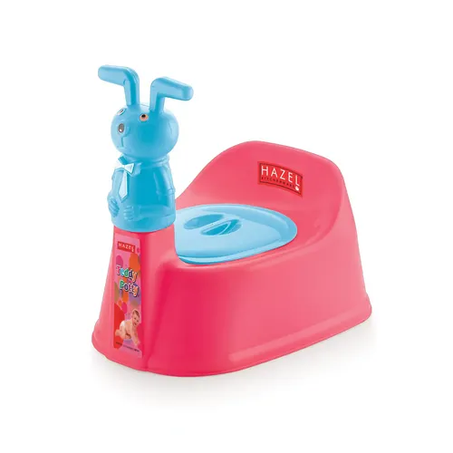 HAZEL Baby Potty Training Seat for Small Kids | Teddy Face Potty Toilet Chair With Closing Lid For Small Children, Inflants and Toddler (6-18 Month Kids) Small