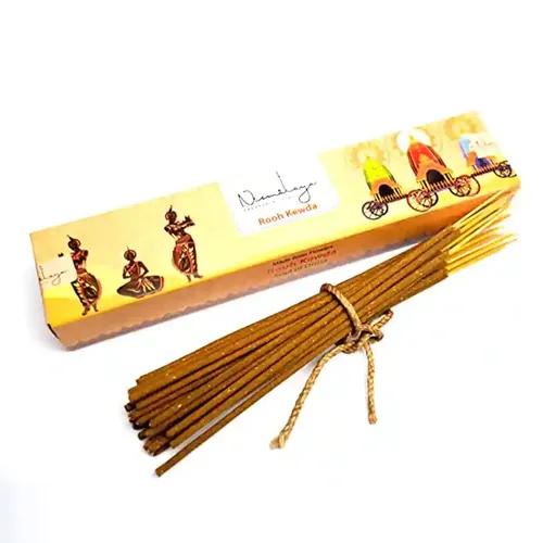 Nirmalaya Rooh Kewda Incense Sticks Agarbatti | Organic Incense Sticks | 100% Natural and Charcoal Free Agarbatti Sticks for Room (40 Sticks in a Pack) Floral Fragrance - Pack of 2