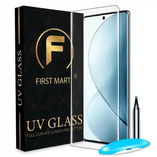 FIRST MART Tempered Glass for Vivo V29 Pro 5G / V29 5G / T2 Pro 5G with Edge to Edge Full Screen Coverage and Easy UV Glue Installation Kit, Pack of 1