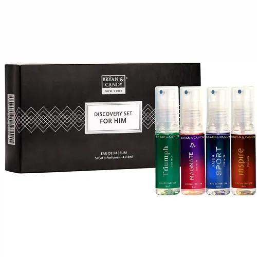 Bryan & Candy Men's Discovery Set Perfume- (EDP) Long Lasting and Soothing Fragrances | Set Of 4 X 8 ml