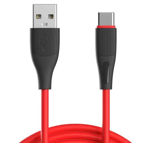 Portronics Silklink 3A USB to Type C Fast charging Cable for Type C Smartphone and Devices,Premium Silicon Cable, 1M