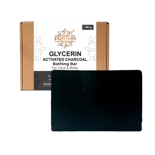 Pratha Glycerin Bathing Bar | Activated Charcoal (pack of 2)