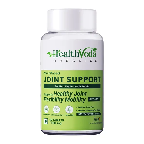 Health Veda Organics Plant Based Joint Support Supplement for Healthy Joints & Strong Bones, 60 Veg Tablets