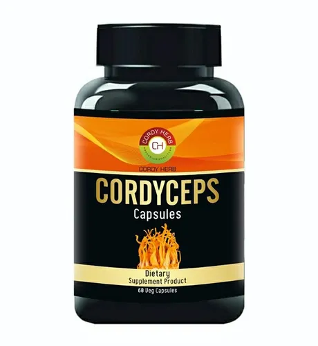CORDY HERB Cordyceps Mushroom 500 mg, 60 Veggie Capsules