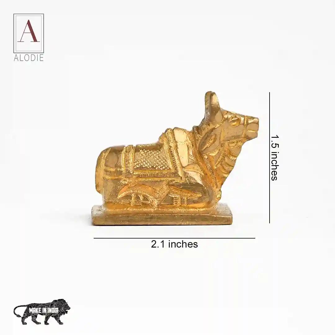 Handcrafted Fengshui Sitting Nandi Idol good for Home Decorative Showpiece, 8 Inches