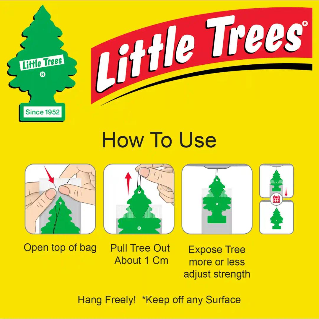 LITTLE TREES Car Freshener - Jasmin (Pack of 4)