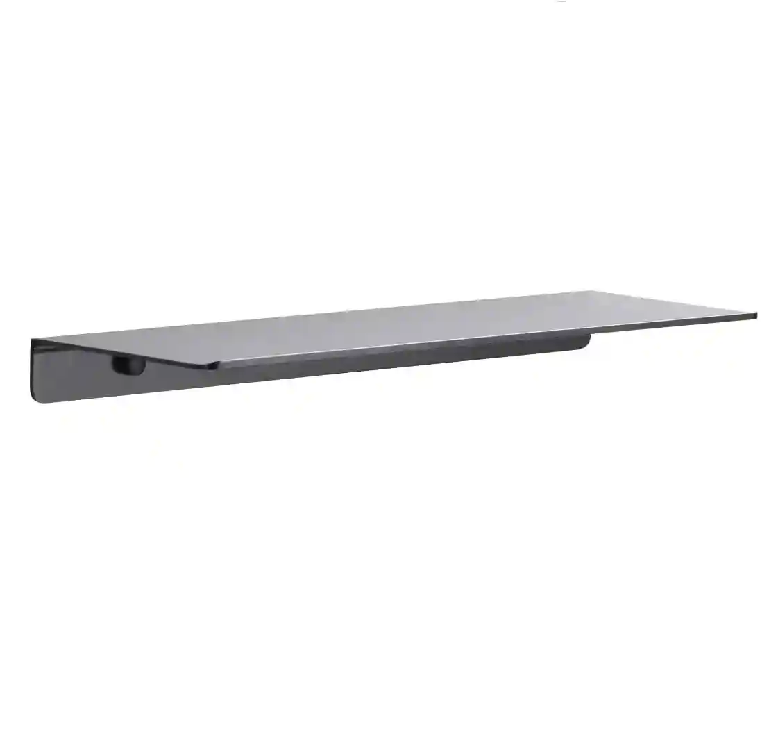 ORGANIZEMEE Metal Floating Shelf For Wall For Decorative Wall, Long Wall Shelf, Nordic, Modern Design,For Living Room & Bedroom, Home Decor Items Plant Pot Mounting 17 In:1 Year Warranty: Grey Set1