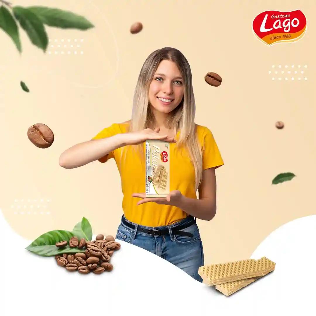 Lago Poker Wafers Cappuccino 150g