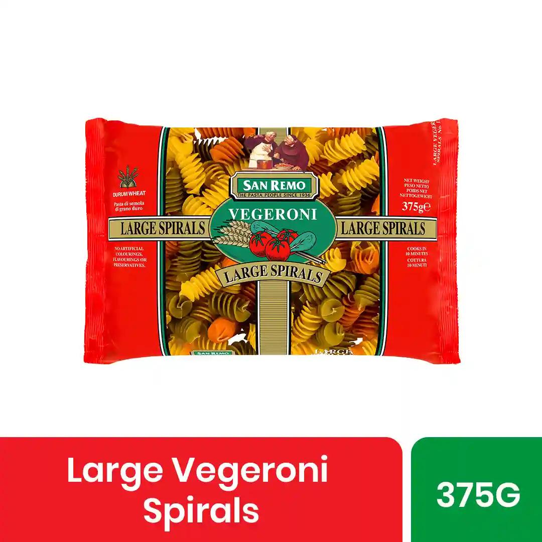 San Remo Vegeroni Large Spirals 375g