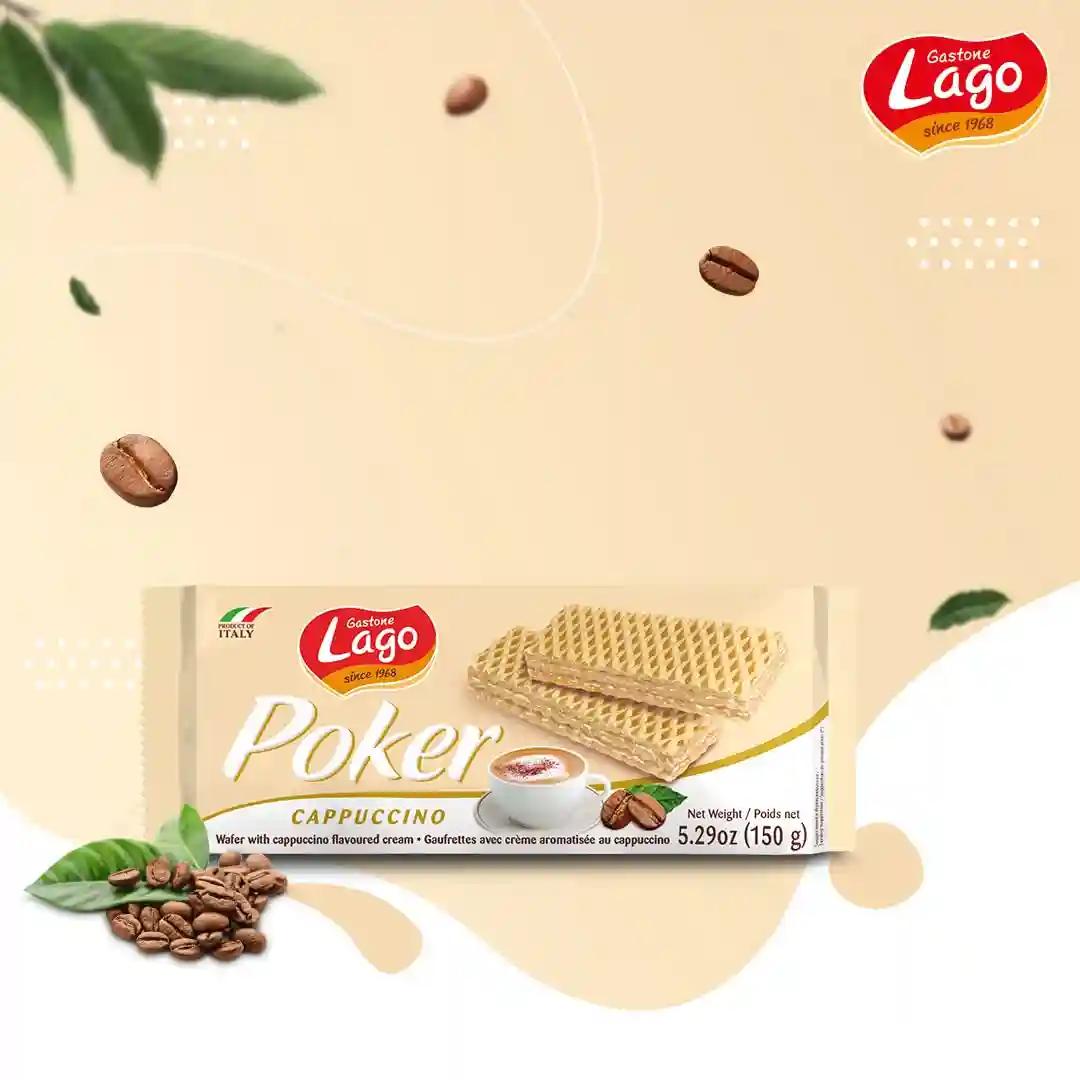 Lago Poker Wafers Cappuccino 150g