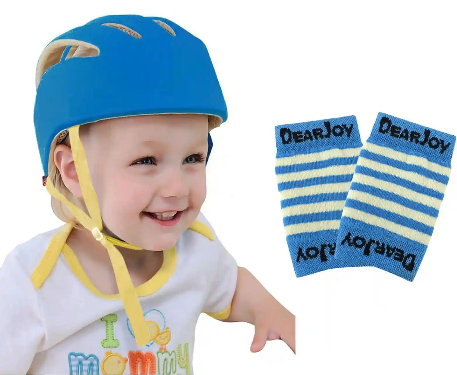 DEARJOY Baby Head Protector for Safety of Kids 6M to 3 Years- Baby Safety Helmet with Proper Air Ventilation & Corner Guard Protection + Baby Kneepads for Crawling