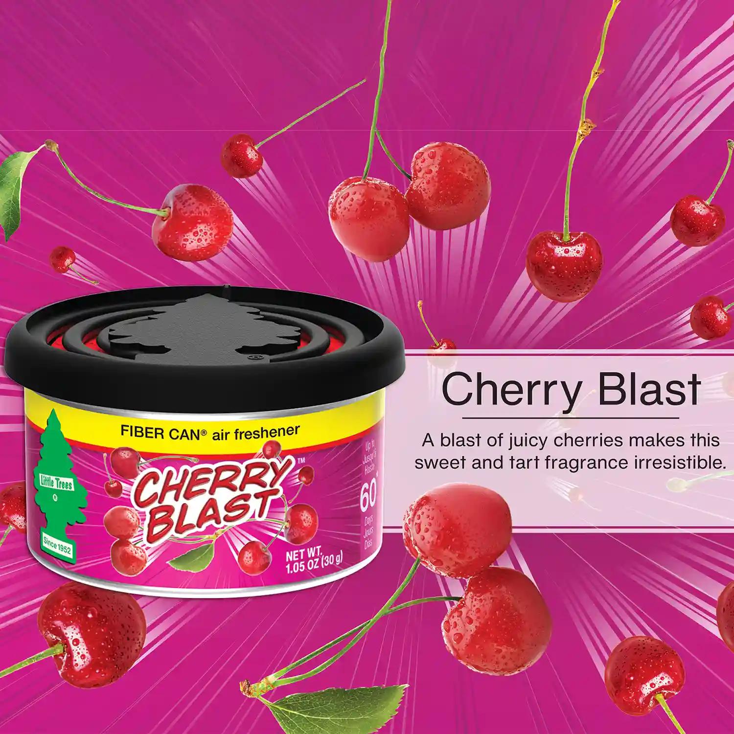 LITTLE TREES Car Freshener - Cherry Blast Fiber Can 60 g (Pack of 2)