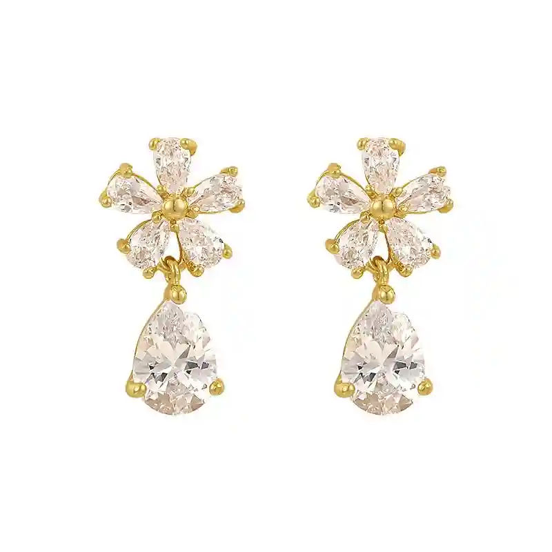 Floral Crystal Earring