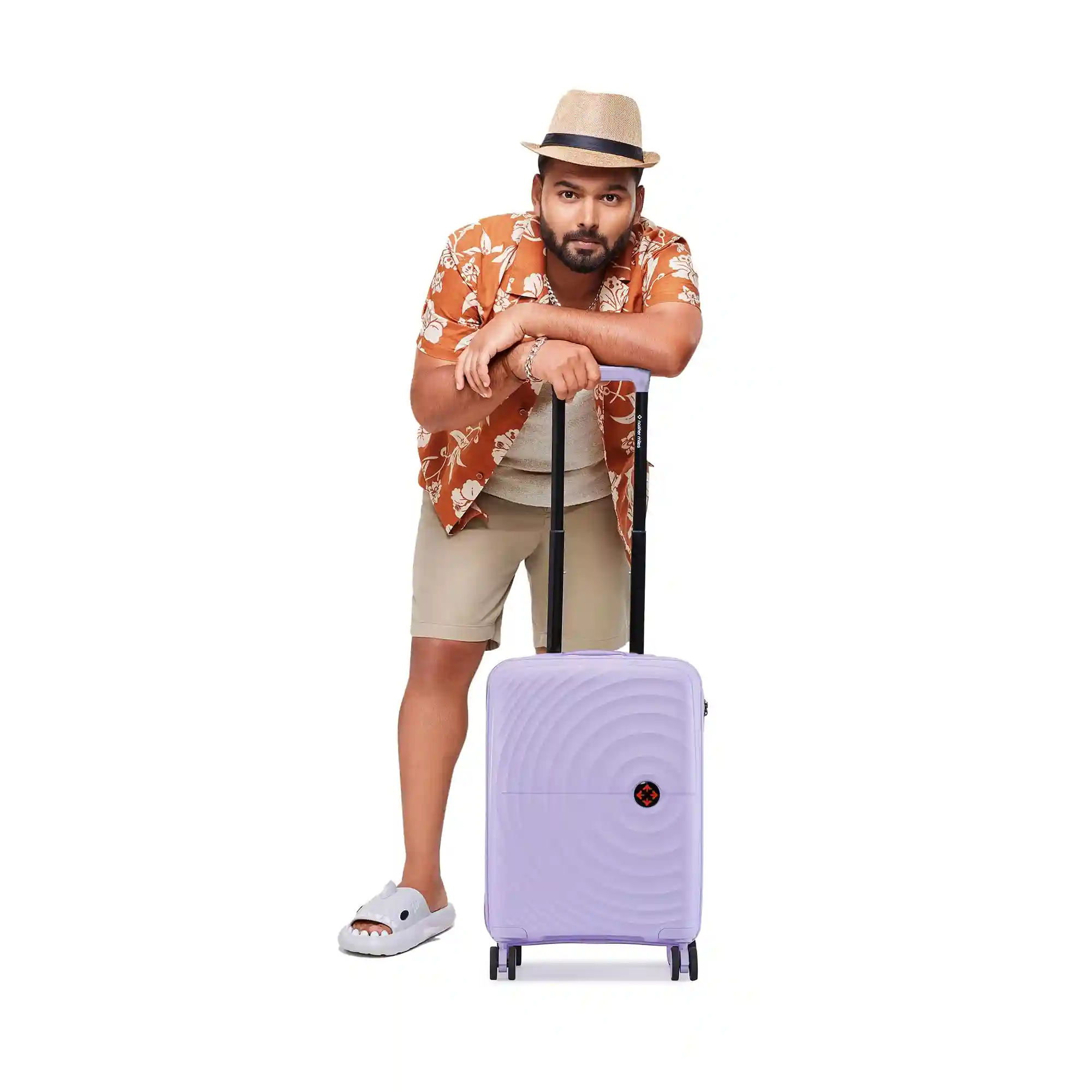 Nasher Miles Seattle Hard-Sided Polypropylene Check-in Luggage Pastel Purple 24 inch |65cm Trolley Bag Suitcase