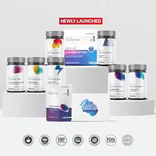DECODE AGE DAKE Supplement | Multivitamin Supplement | Supports Vision, Immunity, Bone, Heart and Skin Health | Vitamin D3, K2 (MK7), A & E | 30 Capsules, Vegan
