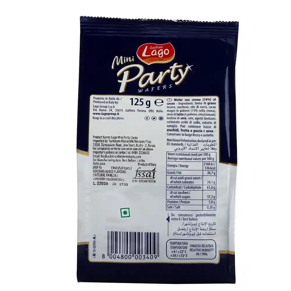 Lago Mini Party Wafers Cocoa Cream 125g