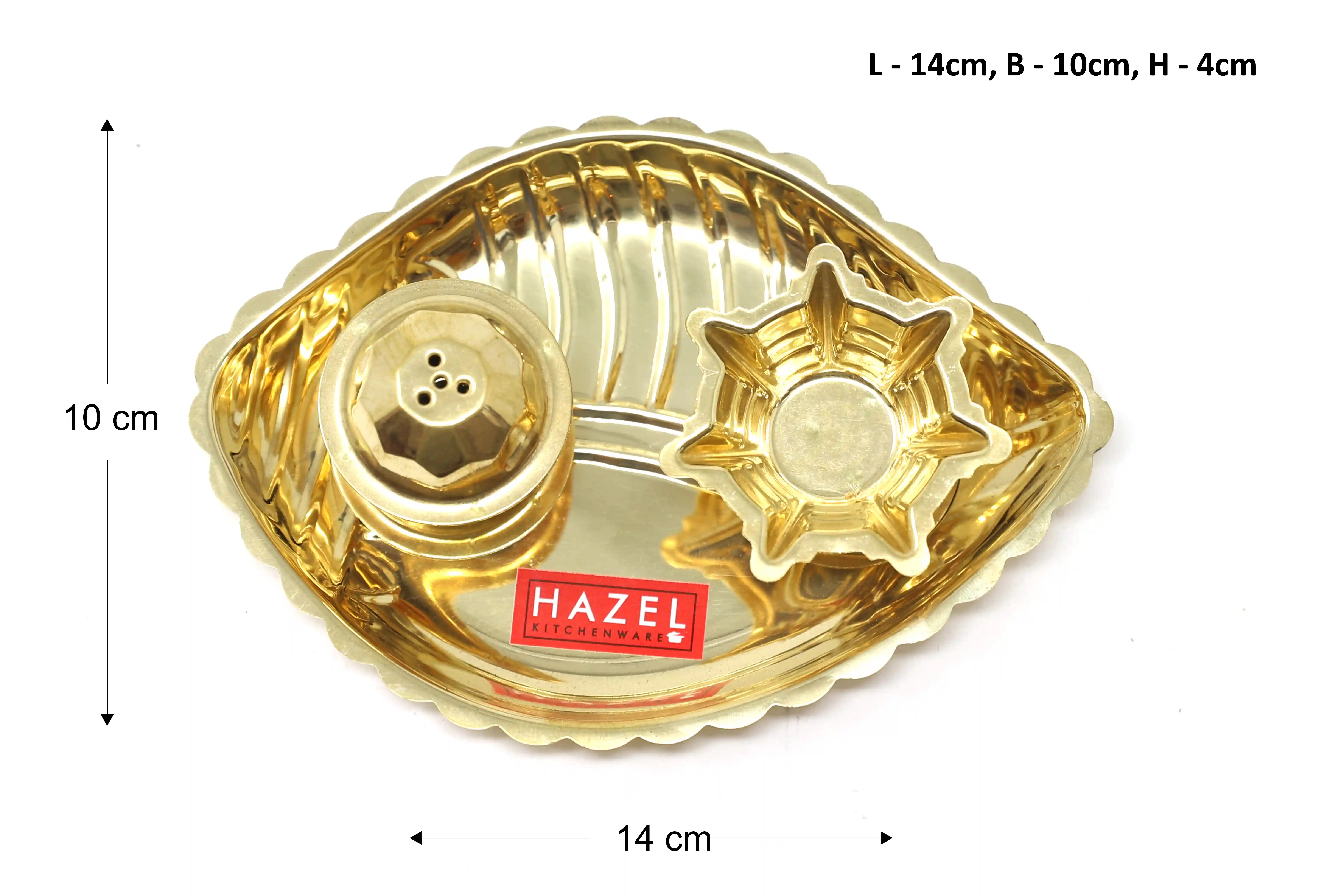 Hazel Shank Karma Brass Pooja Thali, Brass